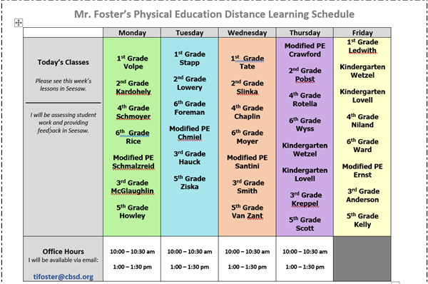 schedule 